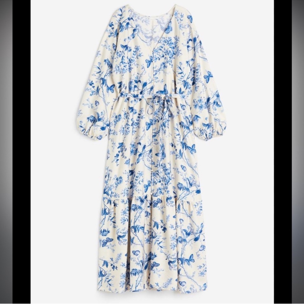 H&M Blue Floral Maxi Dress